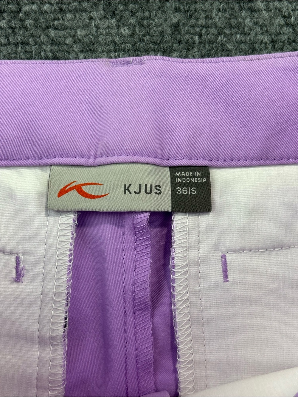 KJUS Irene Chino Golf Pants Oxford Lavender Purple 5 Pocket Womens 36 S (US 6) - Picture 4 of 8